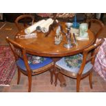 A Victorian circular dining table