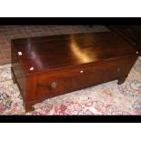 A mahogany single draw chest