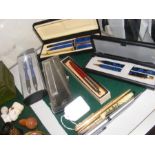 A selection of collectable ball point pens includi