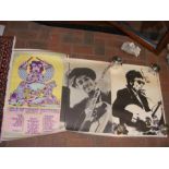 A 1970 Isle of Wight Festival poster together with