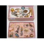 A case containing assorted jewellery