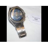 An Orient KD gents wrist watch with day and date a