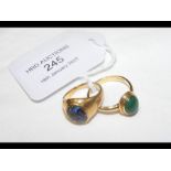 Two 18ct dress rings