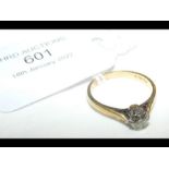 An 18ct diamond solitaire ring - size L/M