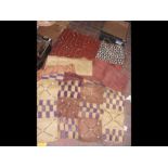 Selection of old African cloth and Kuba cloth