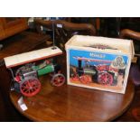 A Mamod steam tractor traction engine - with box