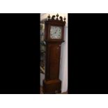 An oak cased 30 hour Grandfather clock