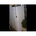 A Bush fridge freezer in white