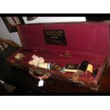 A Scott & Son of London leather shotgun case