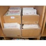 Four boxes of collectable stamps - Australia etc.