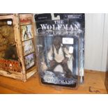 A 7 inch scale figure of 'The Wolfman' in blister
