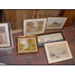 A selection of original watercolours and pictures