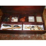 A box containing vintage gents wrist watches and o