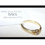 An 18ct diamond solitaire ring - size N