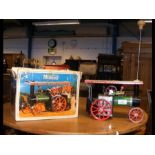 A Mamod steam tractor traction engine - with box
