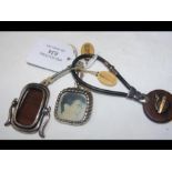 A silver miniature photograph fob, keyring etc