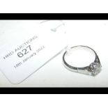 A diamond solitaire ring - approx .25 carat