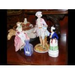 A Royal Doulton figurine 'Suzette' and other ceram
