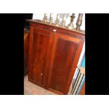 A 19th century mahogany two door cupboard