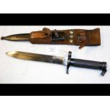 A Swedish M1896 Mauser bayonet complete with leath