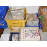 A selection of containers with stamps from around