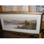 ANNIE PARSONS - watercolour of mountainous lake sc