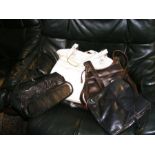 Selection of ladies vintage handbags including Yves St Laurent