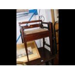 An inlaid Edwardian piano stool