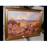 TITTA FASCIOTTI (South African, 1927-1993) - Impressionist oil on board of landscape scene
