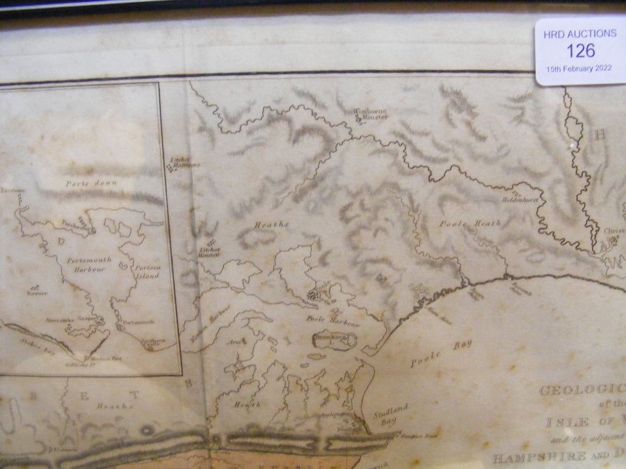 An old geological map of The Isle of Wight - Image 6 of 10