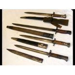 A selection of four early English bayonets with sc