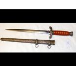 A Third Reich army officers dagger and scabbard