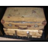 Two vintage suitcases