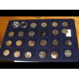 A selection of collectable 50 pence pieces, includ