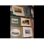 Five framed Isle of Wight prints of local scenes,