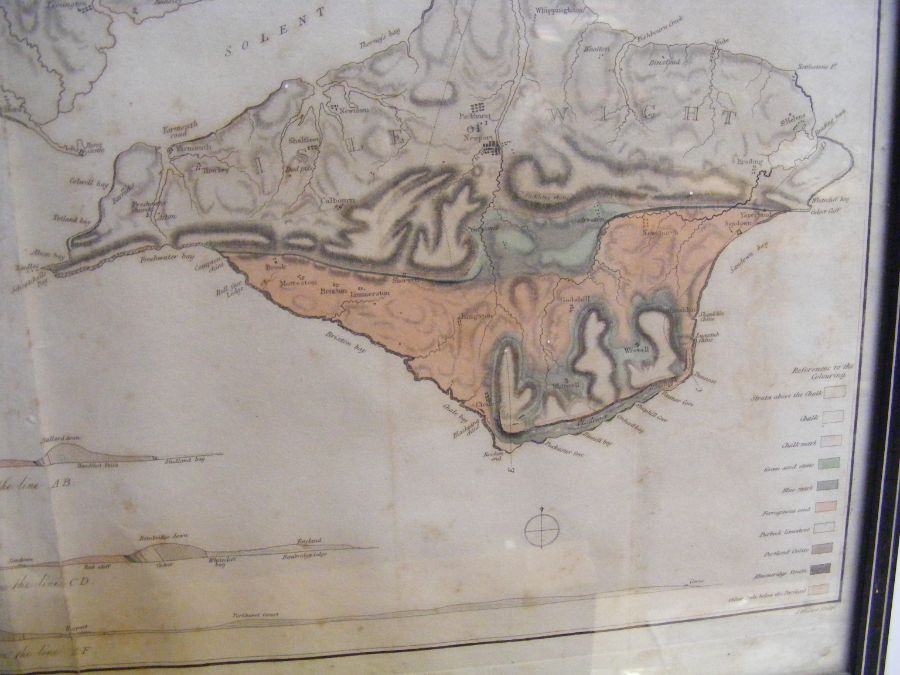 An old geological map of The Isle of Wight - Image 9 of 10