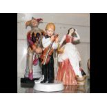 Three Royal Doulton figures - 'The Jester' HN2016, 'Tess of the D'Urbervilles' HN3846 and 'Childhood