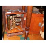 An antique microscope in fitted mahogany case - 24