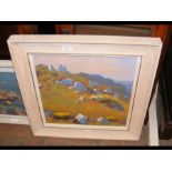 DOUGLAS HILL - Impressionist oil on canvas - coast