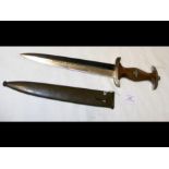 A WWII German Npea Students dagger with apple gree