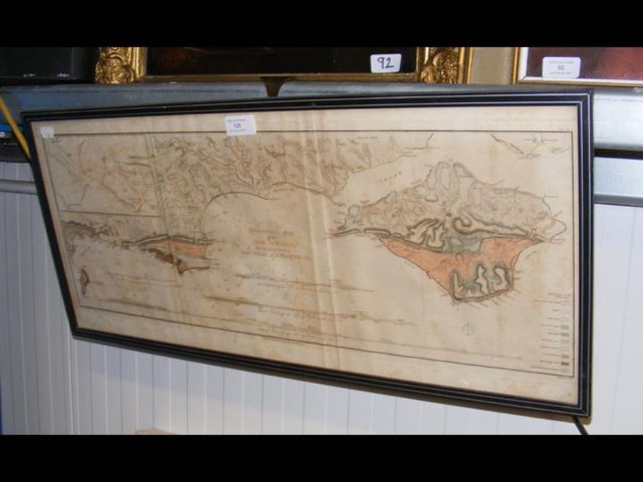 An old geological map of The Isle of Wight