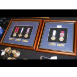 Two montages of collectable medals