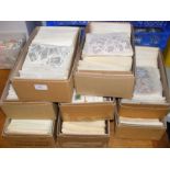 Eight boxes of collectable stamps - Africa and oth
