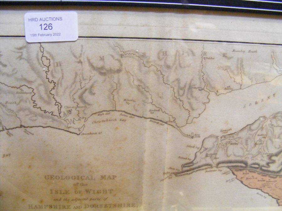 An old geological map of The Isle of Wight - Image 7 of 10