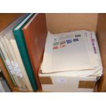 Albums containing collectable stamps, plus loose o
