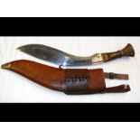 A WWII period Gurkha Army Kukri knife with origina