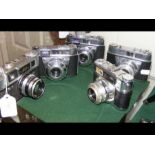 Selection of vintage SLR Cameras, including Kodak