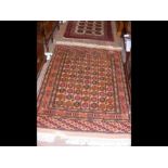 A Middle Eastern rug with geometric border - 161cm