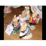Six Royal Doulton Brambly Hedge figures including