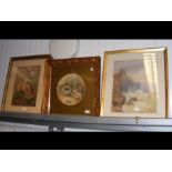 Three framed and glazed pictures - still life and